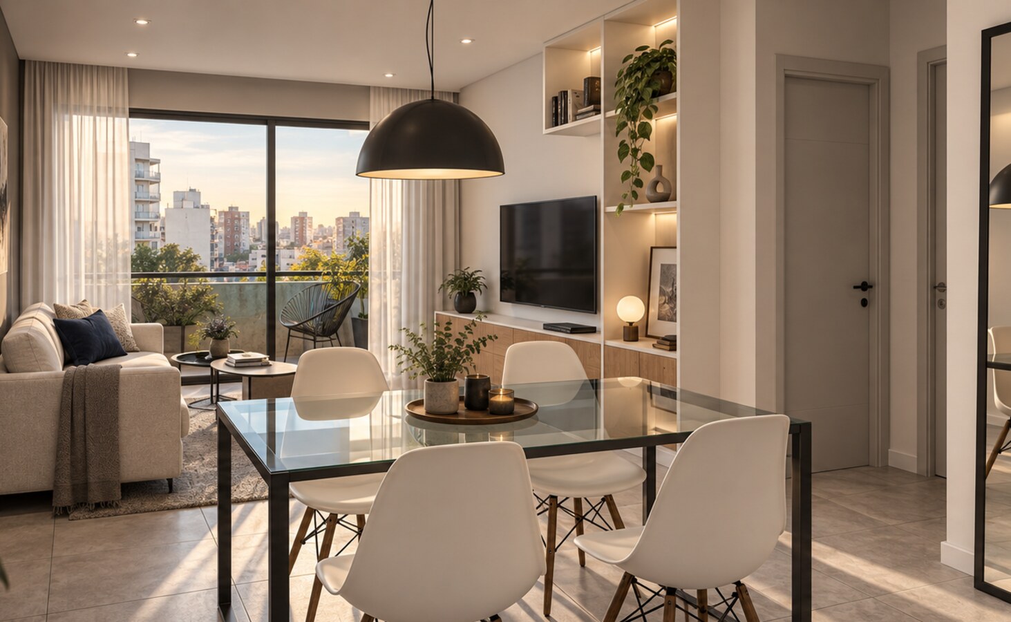 Terminaciones de una unidad residencial