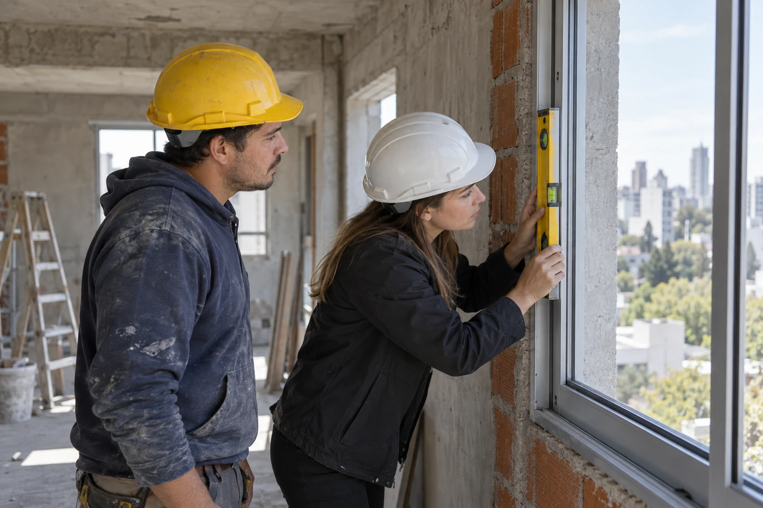 Supervisión de obra y control de la instalación de una ventana
